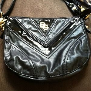 BCBG Black leather/patent leather bag