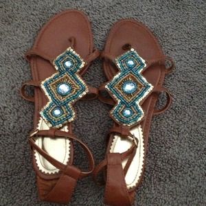 🎀HOST PICK🎀 Multicolored Jeweled Sandals