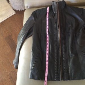Brown leather jacket