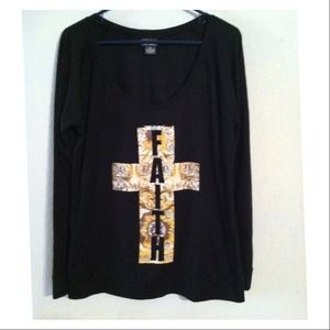 Cute black long sleeve top