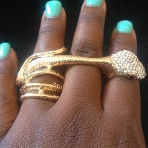 Gold snake ring