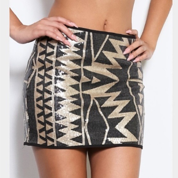 Sequence Aztec Mini Skirt