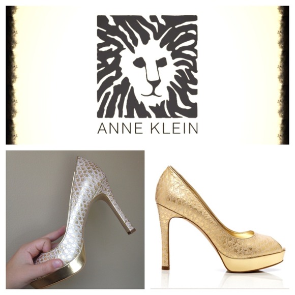 Gold Anne Klein heels