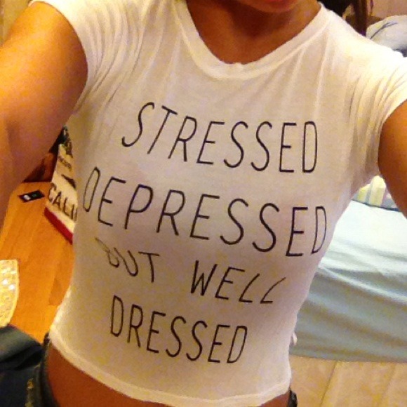 SOLD!!! Brandy Melville Stressed Depressed - Picture 2 of 2