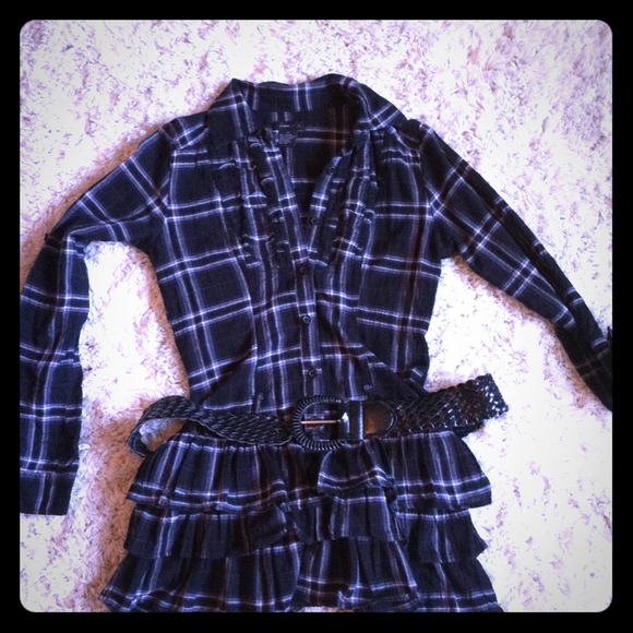 Plaid Tunic with Matching belt