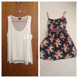Bundle (summer dress and H&M hi-low top)