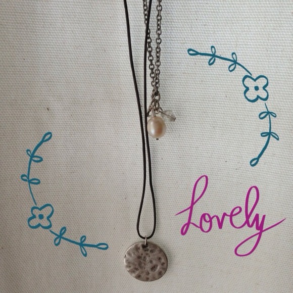 Other - Reserved Bundle - Double layer necklace & blue tee