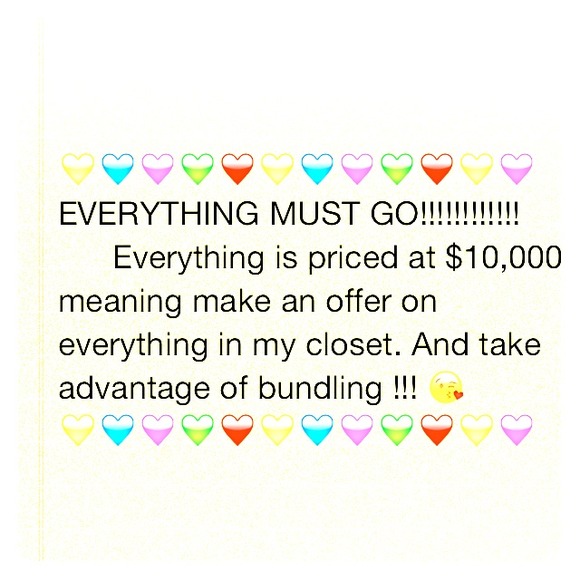 Make an offer on everything in my closet