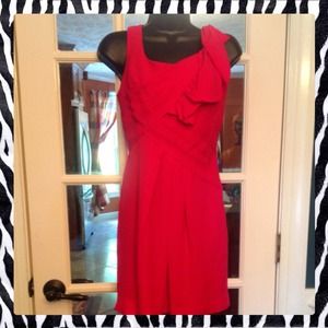 BCBG Maxazria fuchsia dress.
