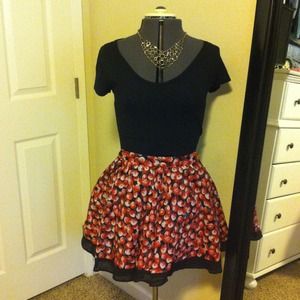 Cherry flirt skirt
