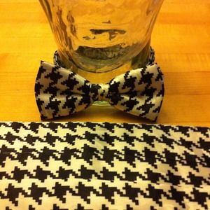 Black & White Pre-tied Bow Tie & Cummerbund Set!