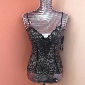 Xoxo Silver Leopard Bustier