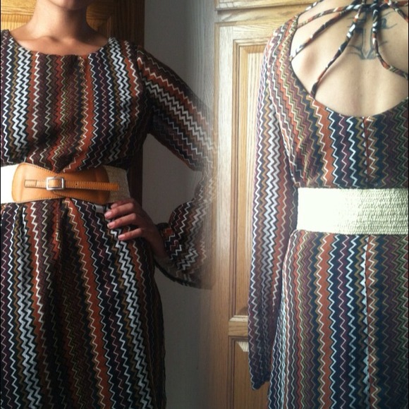 Long Sleeve Mid length Print Dress