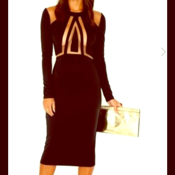 Black long sleeve dress