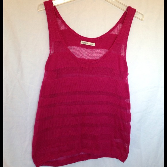 OLD NAVY Pink Knit Tank Top with Cardigan - Picture 3 of 4