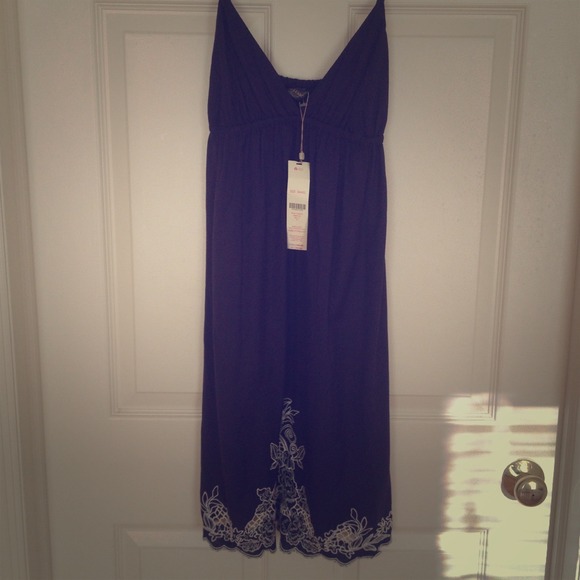 Blue Summer dress with Stitching