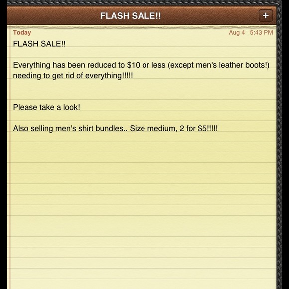 Flash sale!!!