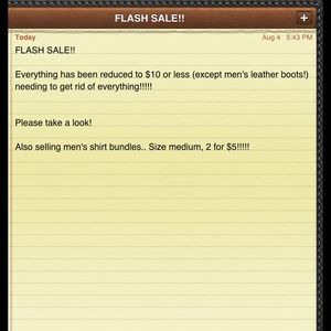 Flash sale!!!