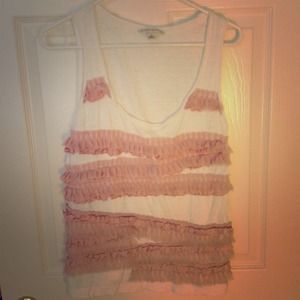 Banana Republic pink and white tanktop