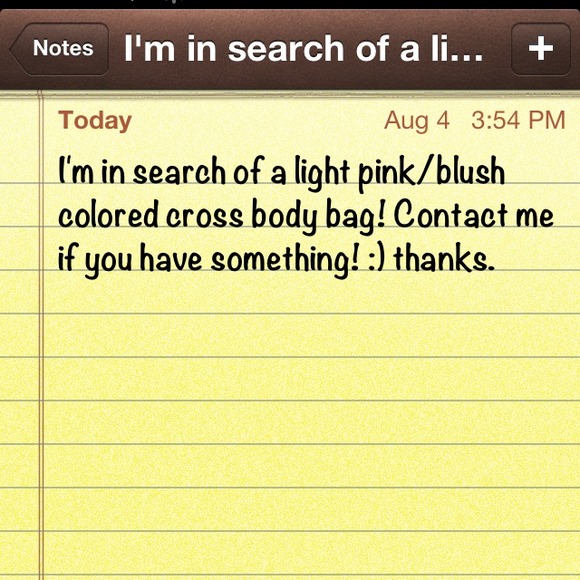 Looking for a light pink/blush colored cross body
