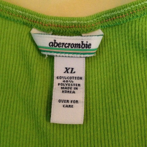 ✨REDUCED✨ Green Abercrombie tank top - Picture 3 of 4