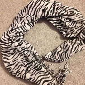 Zebra print pashmina scarf