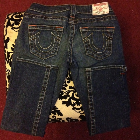 True Religion Brand Kate Crop Stretch Jeans sz 24