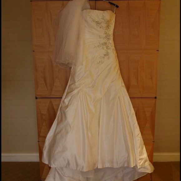 Silk wedding dress