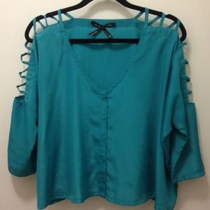 Cutout Teal Top