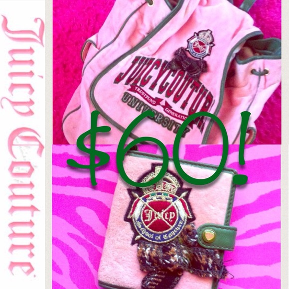 SALE!! juicy backpack and wallet bundle!