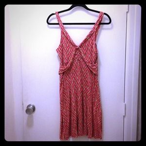 FREE PEOPLE Chevron Red Dress