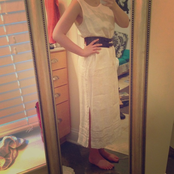 Linen maxi dress