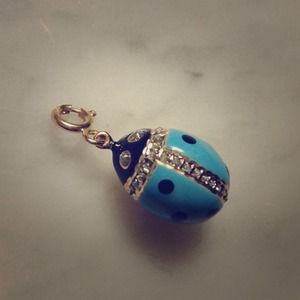 14k gold Lucky Blue Ladybug Charm/Pendant