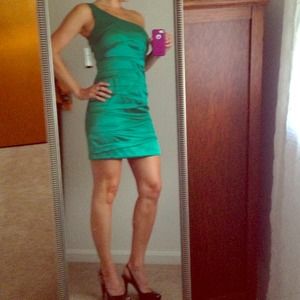 Turquoise cocktail dress