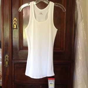 White Under Armour "Heat Gear" tank. NWT!