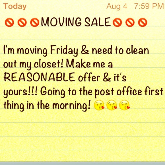 Moving sale!!