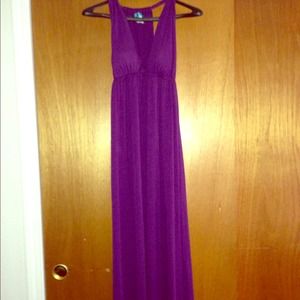 Long purple maxi dress