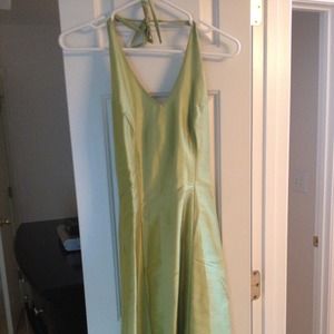 Saeyoung vu couture green halter dress- silk!