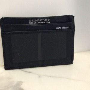 Burberry check print card case. Authentic