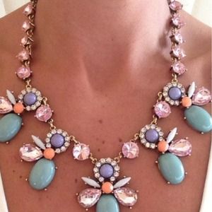 Jewelry - Pink green flower statement necklace Jewelry - Pink green flower statement necklace