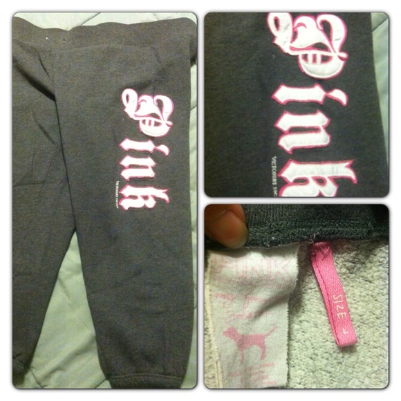 VS pink cropped sweats