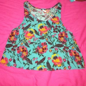 Flowery blue tank