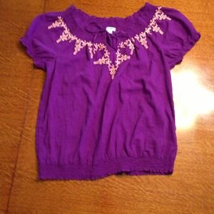 Purple Summer Ruffle Top