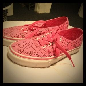 Hello kitty Limited edition pink Vans shoes.