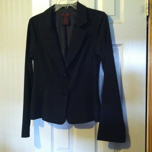 Stripped Black Suit Jacket