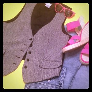 SOLD Geek chic tweed style vest