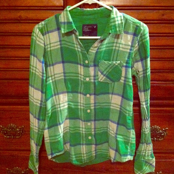 Green, white & blue shirt