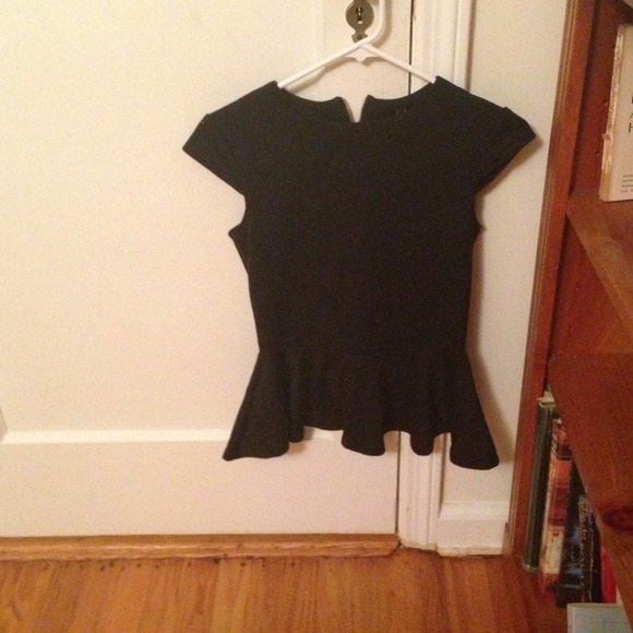 ASOS Black Peplum Top