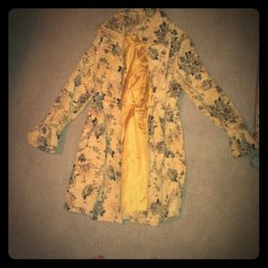 Patterned long/trench coat