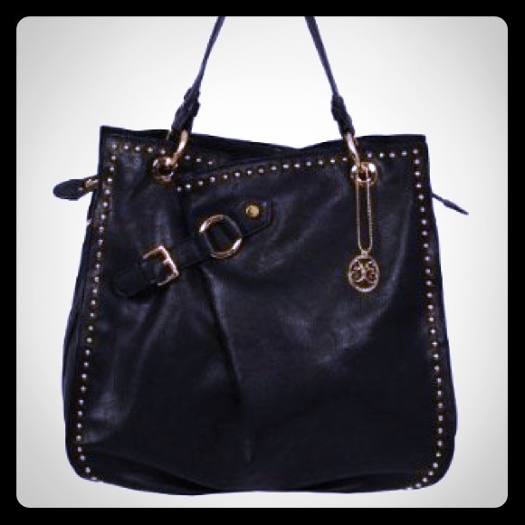 Vieta Handbags - Faux Leather Tote with Gold Studs NEW!